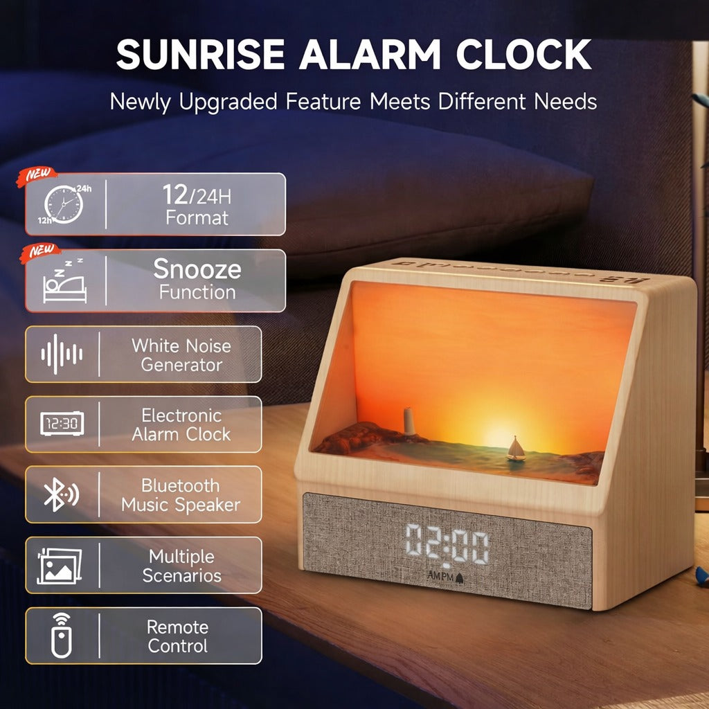 🎁Flash Sale 49% Off⏰️Sunrise Alarm Clock, Wake Up Light with Dual Alarm