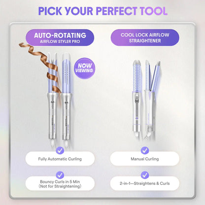 🔥Anniversary Sale⚡One-Touch Auto-Rotating Airflow Styler for Effortless Long-Lasting Curls