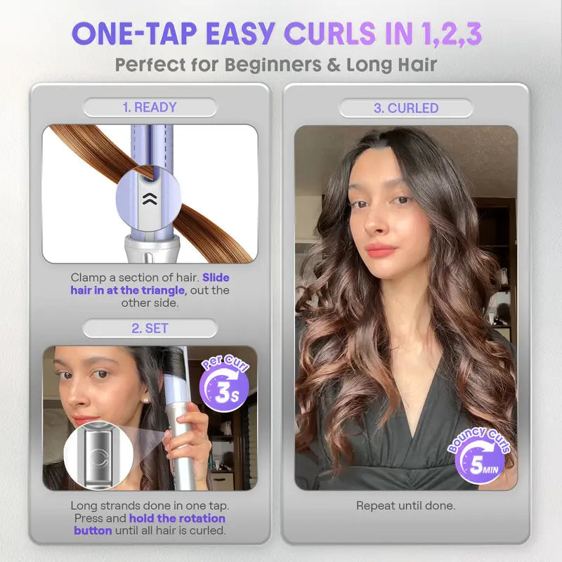 🔥Anniversary Sale⚡One-Touch Auto-Rotating Airflow Styler for Effortless Long-Lasting Curls