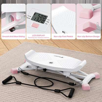 🎁Limited-Time Sale 49% OFF⏰️Balance Board for Adults, Rocking Stepper with Resistance Bands