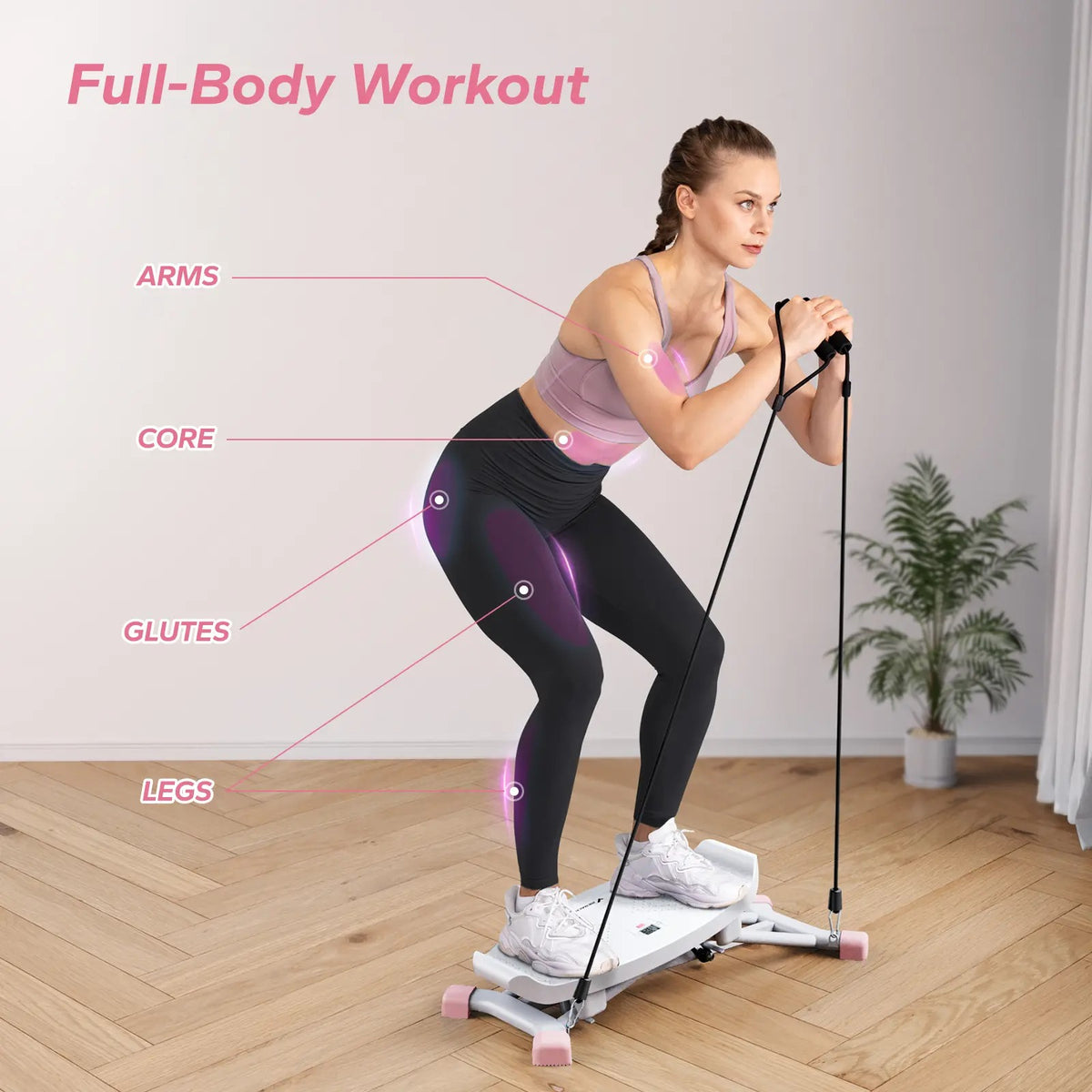 🎁Limited-Time Sale 49% OFF⏰️Balance Board for Adults, Rocking Stepper with Resistance Bands